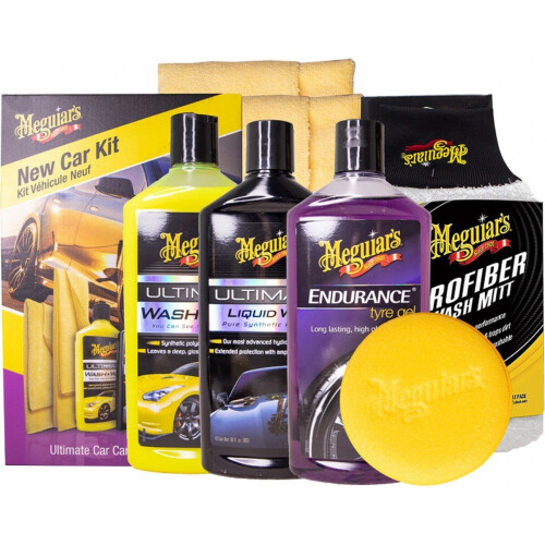 Meguiar's New Car Kit - Autoshampoo Wax en Bandenbehandeling - 1.42 l (8 stuks)