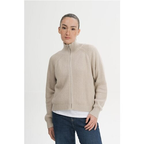 MELA dames vegan Ribgebreid Vest Kamuka Pebble Melange Tweedehands
