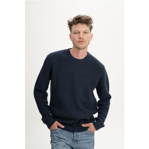 MELA mannen vegan Gebreide Trui Ravi Navy Tweedehands