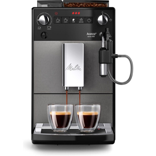 Melitta Avanza F27/0-100 - Volautomatische espressomachine - 15 bar - Mystic Titan Tweedehands