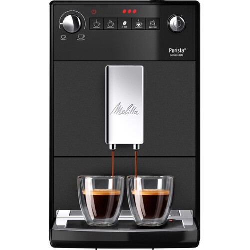 Melitta Purista F230-104 - Volautomatische espressomachine - Fluisterstille molen - Zwart Tweedehands