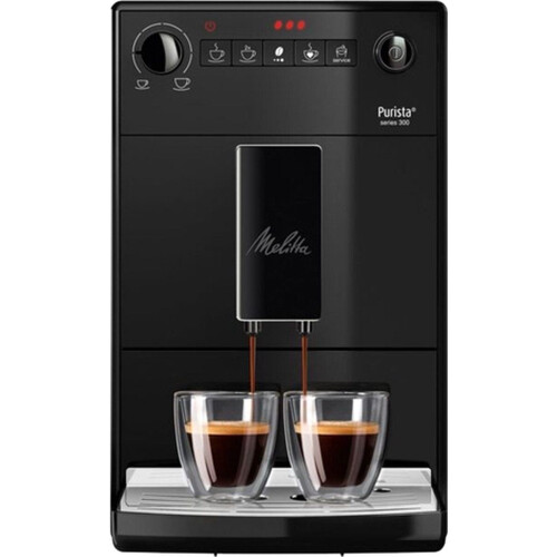 Melitta Purista Pure Black F23/0-002 - Volautomatische espressomachine - Fluisterstille molen - Zwart