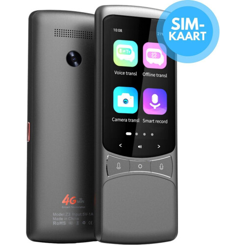 Membeli Enence - Vertaalcomputer - 138+ Talen - Offline - 3.1 inch Touchscreen - Antraciet Tweedehands