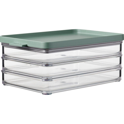 Mepal Omnia - Vleeswarendoos 3-laags 500 ml - Lucht- en aromadicht - Nordic sage Tweedehands