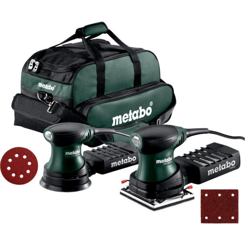 Metabo FSR 200&FSX 200 - Vlakschuurmachine en Excenterschuurmachine - Inclusief gereedschapstas en schuurbladen