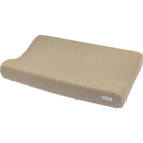 Meyco Baby Mini Knots - Aankleedkussenhoes - 100% katoen - Sand - 50x70cm
