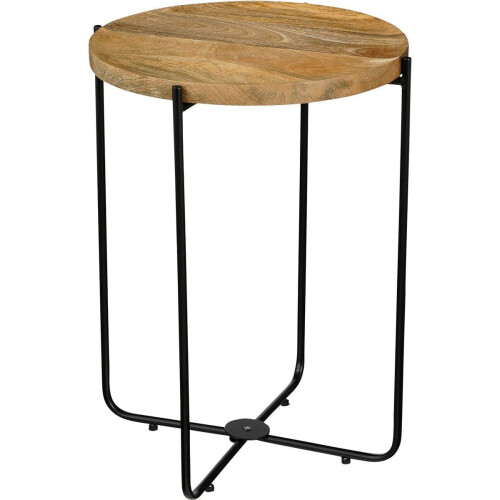 Mica Decorations Armando - Bijzettafel - H45 xØ35,5 cm - FSC 100% Mangohout - Bruin