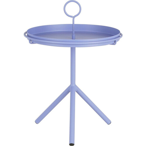 Mica Decorations Aston - Bijzettafel - Afneembaar dienblad - Lila - H42 xØ31 cm
