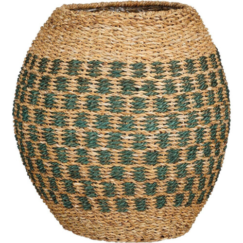 Mica Decorations Billy - Plantenmand - H52 xØ47 cm - Zeegras - Groen