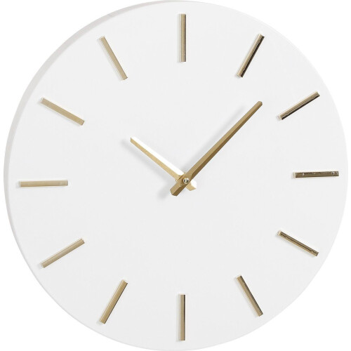 Mica Decorations Brixen - Wandklok -Ø35,5 cm - Wit