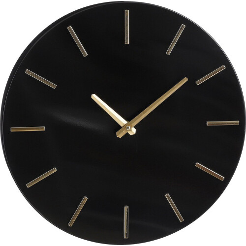 Mica Decorations Brixen - Wandklok -Ø35,5 cm - Zwart