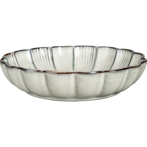 Mica Decorations Corfu - Schaal - H5 xØ18,5 cm - Keramiek - Grijs