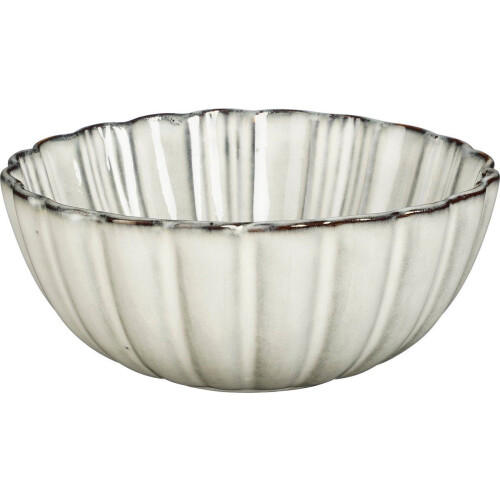 Mica Decorations Corfu - Schaal - H9 x Ø17 cm - Keramiek - Grijs Tweedehands