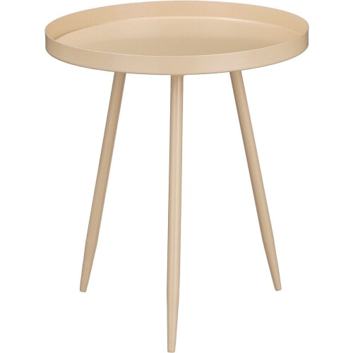 Mica Decorations Flores - Bijzettafel - H38 xØ34 cm - Metaal - Beige