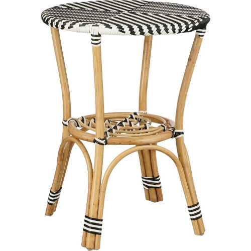 Mica Decorations Mandox - Bistrotafel voor Buiten - H66 xØ50 cm - Zwart Wit Tweedehands