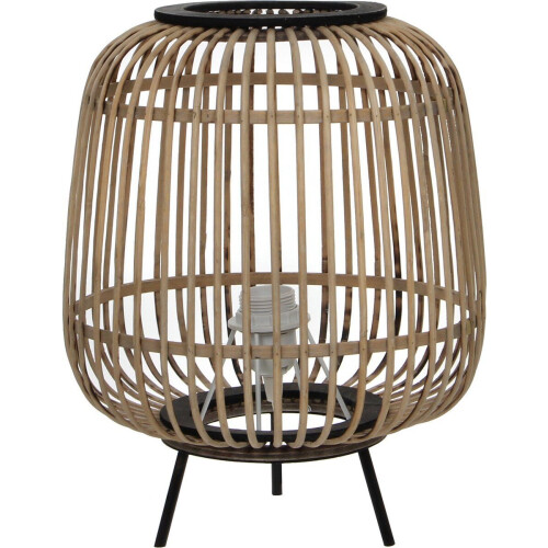 Mica Decorations Nimes Tafellamp - H37 xØ29 cm - Bamboe - Lichtbruin