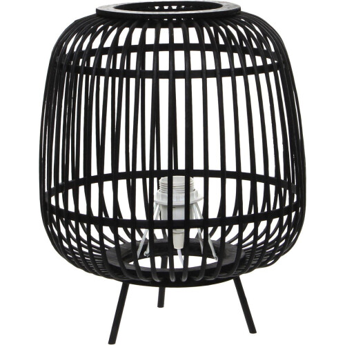 Mica Decorations Nimes Tafellamp - H37 xØ29 cm - Bamboe - Zwart