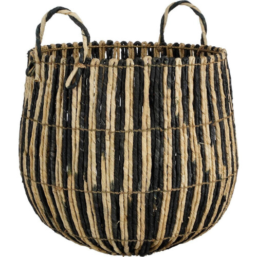Mica Decorations Ronda - Opbergmand - H40 xØ44 cm - Zwart/Beige