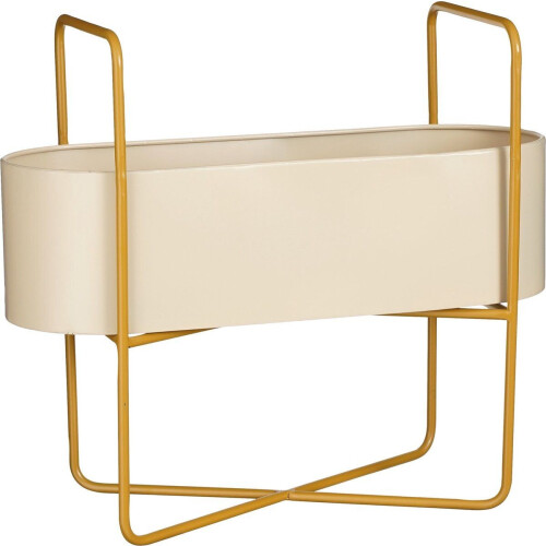 Mica Decorations Shandy - Staande Plantenbak - Metaal 54 x 23 x 48 cm - Lichtbruin