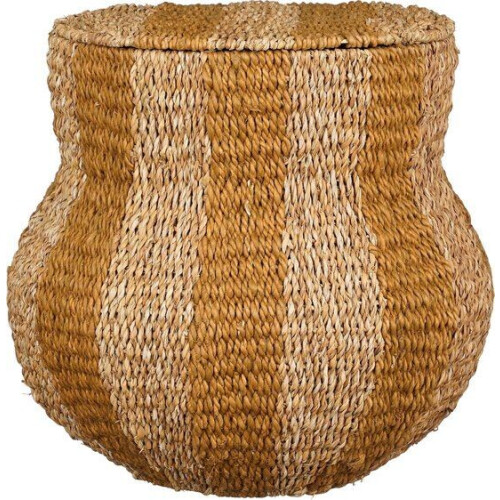 Mica Decorations Tacoma - Opbergmand - Natuurlijke uitstraling - Geel - h47xd50cm