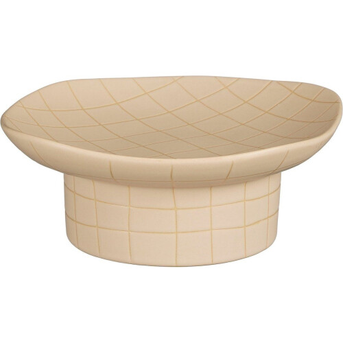 Mica Decorations Wolga - Schaal op Voet - L24,5 x B23 x H9,5 cm - Beige