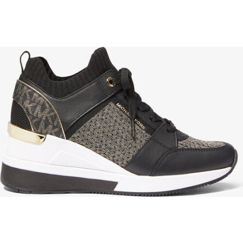 Michael Kors GEORGIE KNIT TRAINER - Dames Sneakers - Zwart/Goud - Maat 36