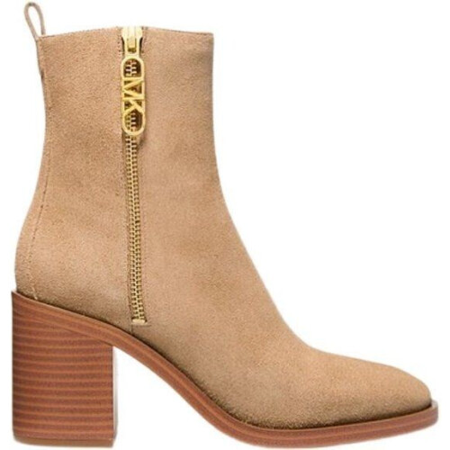 Michael Kors Regan Mid Bootie - Enkellaars Dames - Suède - Camel Tweedehands