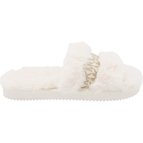 Michael Kors Scarlett - Dames Slipper - Fluffy met logoprint - Cream Tweedehands