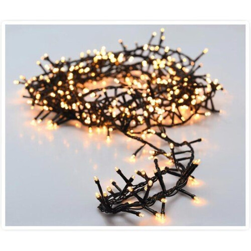 Micro Cluster 200 led - 4m - warm wit - Werkt op Batterij - 8 Lichtfuncties - Geheugen - Timer
