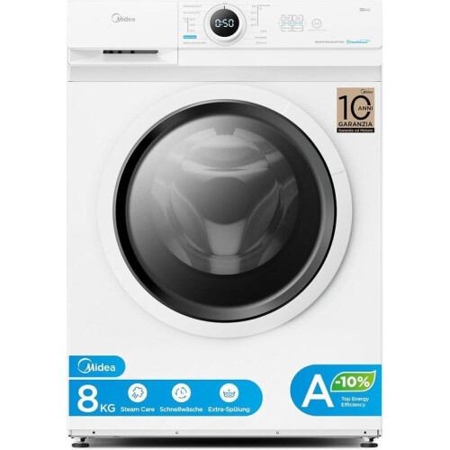 Midea MF10EW80BA10 - Wasmachine - 8 kg - 1400 rpm - Duits Display