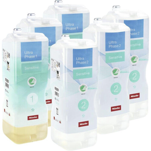Miele UltraPhase Sensitive - TwinDos wasmiddel - 3x UltraPhase 1 2x UltraPhase 2 (6 flacons)