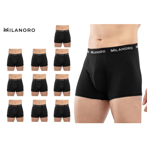 Milanoro 10 stuks - Onderbroeken Maat M - Zwart