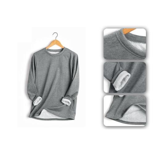 Milanoro fleece tuniek - 2XL - Zacht en warm - Donkergrijs