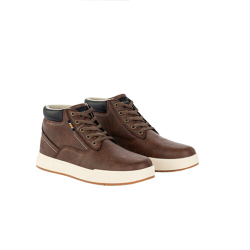 Milanoro - Herensneakers - Comfortabel hoger model - Donkerbruin - Maat 44