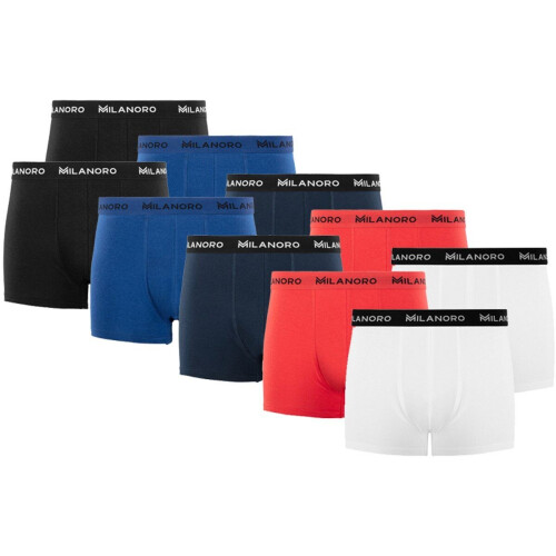 Milanoro - Set van 10 stijlvolle katoenen boxershorts - Classic - XXL