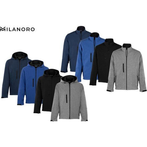 Milanoro - Softshell jas - Wind- en waterdicht - Koningsblauw - XXL