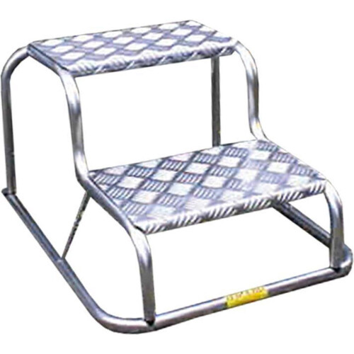 Milenco Aluminium Original Double Opstap - Dubbele opstap - Anti-slip - Zilver Tweedehands