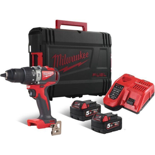 Milwaukee M18 BLPD2-502X - Accu Klop-/Schroefboormachine 18V 5.0Ah - 2 accu's - HD-Box