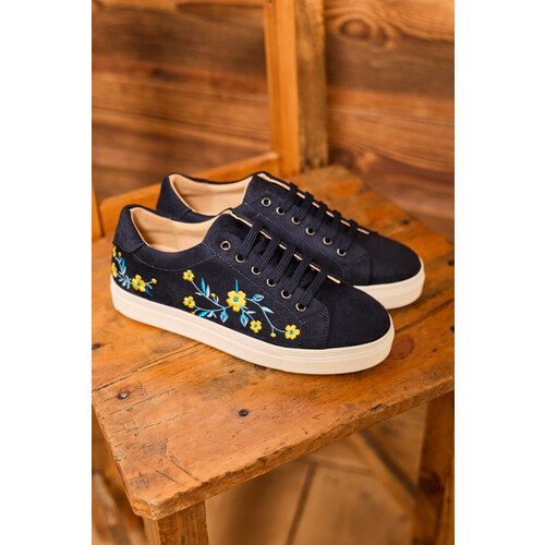 Minuit Sur Terre dames vegan Sneakers Bellecombe Nuit Dhiver Marineblauw Tweedehands