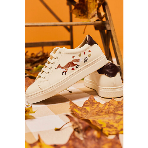 Minuit Sur Terre dames vegan Sneakers Bellecombe Renard Wit Tweedehands