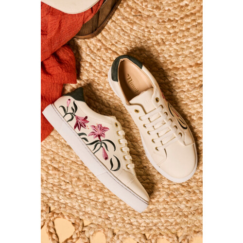 Minuit Sur Terre dames vegan Sneakers Virevolte Amarylis Wit Tweedehands
