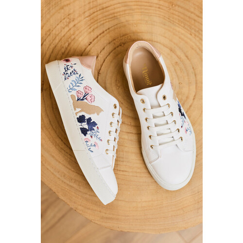 Minuit Sur Terre dames vegan Sneakers Virevolte Cannelle Wit Tweedehands