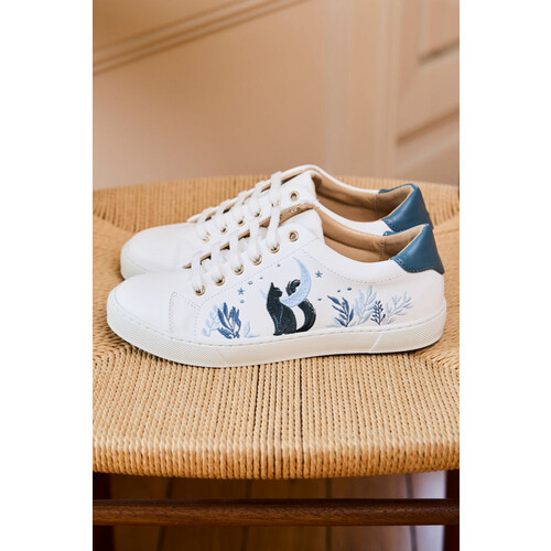 Minuit Sur Terre dames vegan Sneakers Virevolte Chastro Wit Tweedehands