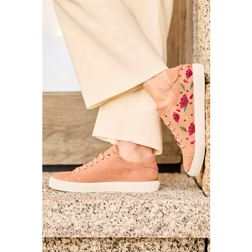 Minuit Sur Terre dames vegan Sneakers Virevolte Coquelicots PÃ©tale Roze Tweedehands