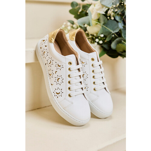 Minuit Sur Terre dames vegan Sneakers Virevolte Lunes CrÃ¨me Goud Tweedehands