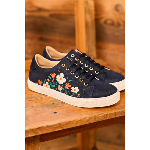 Minuit Sur Terre dames vegan Sneakers Virevolte Nuit Fleurie Zwart Tweedehands