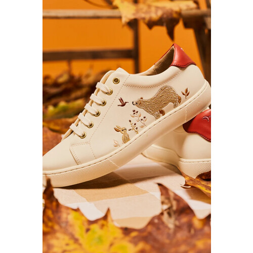 Minuit Sur Terre dames vegan Sneakers Virevolte Ours Wit Tweedehands