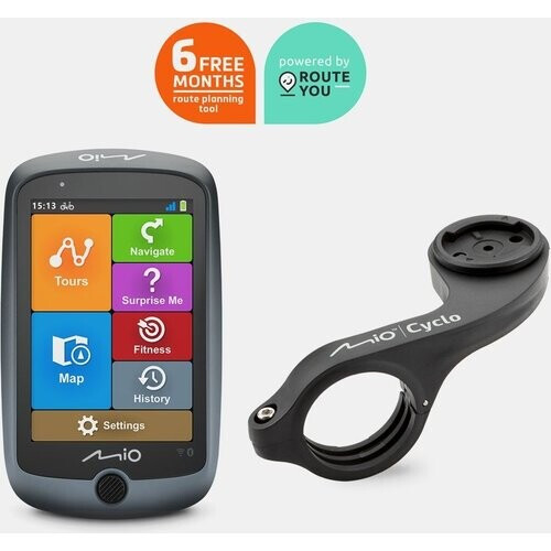 Mio Cyclo Discover Connect Bundle Fietscomputer Donkergrijs Tweedehands