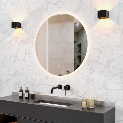 Mirlux Badkamerspiegel met LED Verlichting & Verwarming – Wandspiegel Rond – Anti Condens Tweedehands