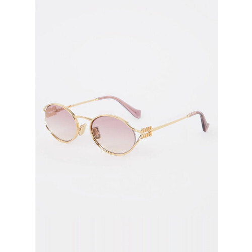 Miu Miu MU 52YS - Retro dameszonnebril - ovaal - goud Tweedehands